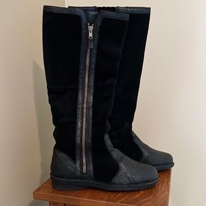 Clarks Nikki Park black leather / suede boots
